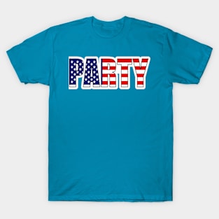 Word Party American Flag Colors T-Shirt